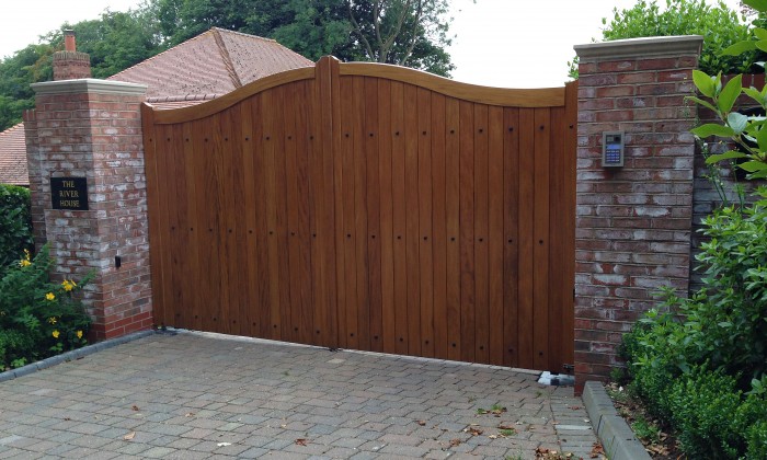 timber gate with studs