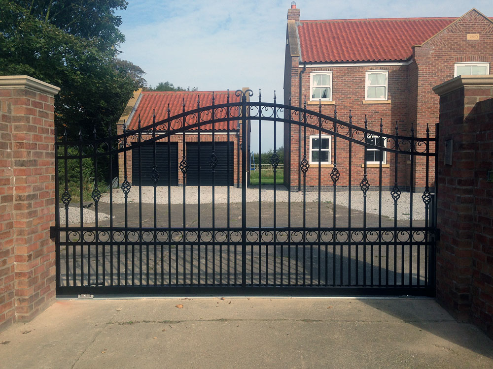 wrought iron sliding gate
